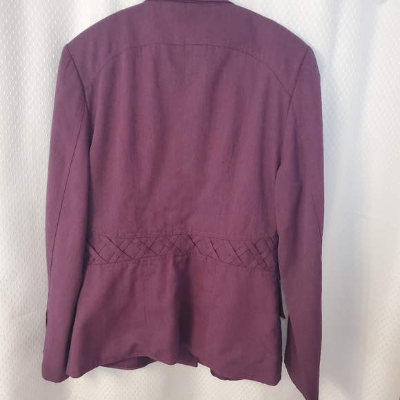 Styleworks blazer jacket business casual plus size 14 Burgundy. - Picture 2 of 16